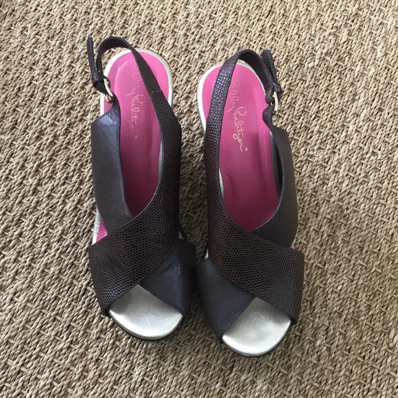 Lilly Pulitzer brown wedges - Picture 2 of 4